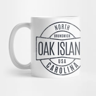 Oak Island, NC Summertime Vacationing Vintage Badge Mug